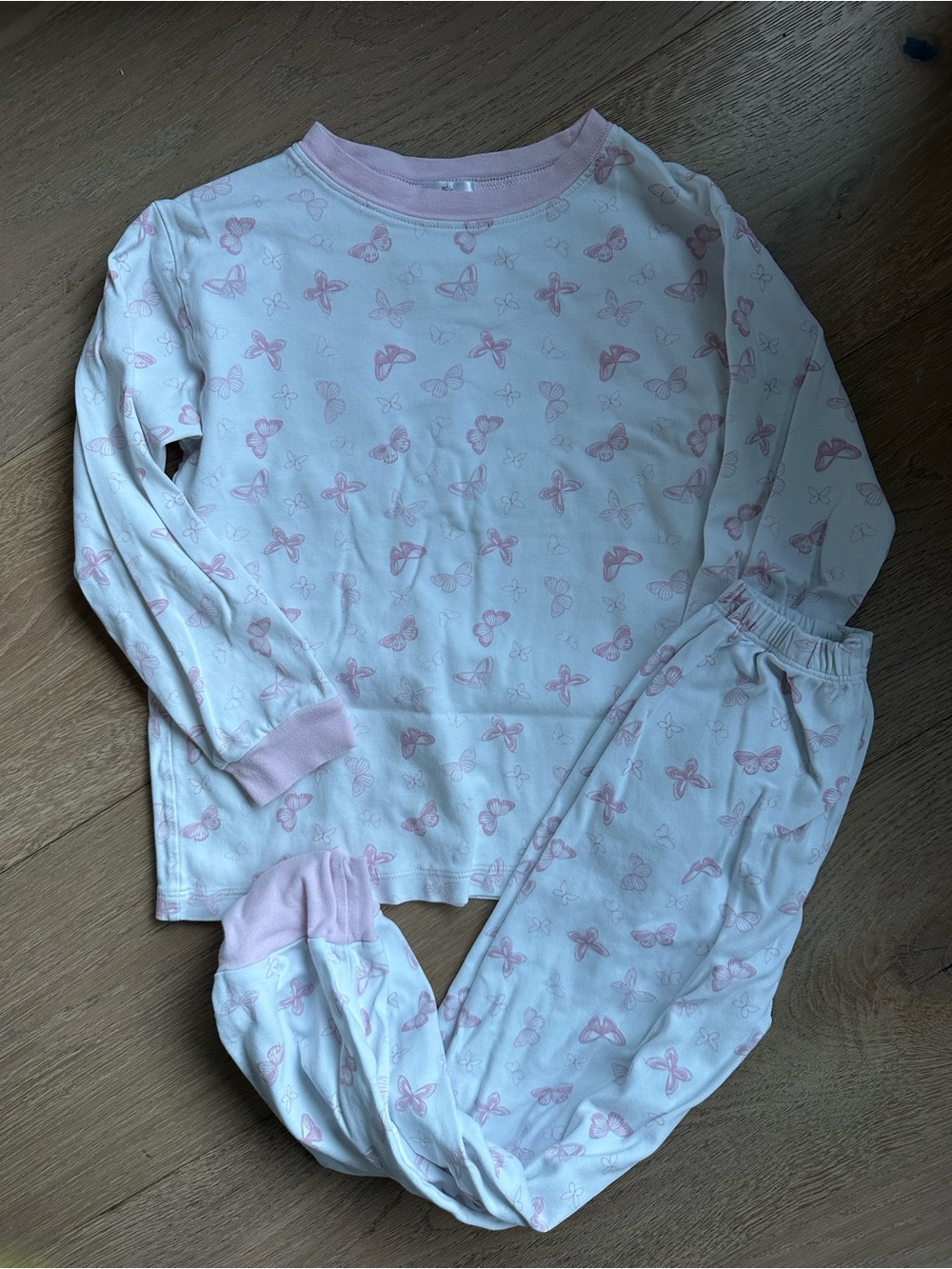 Punto Bebe 100% Cotton Pajama Set Pink Butterfly 10